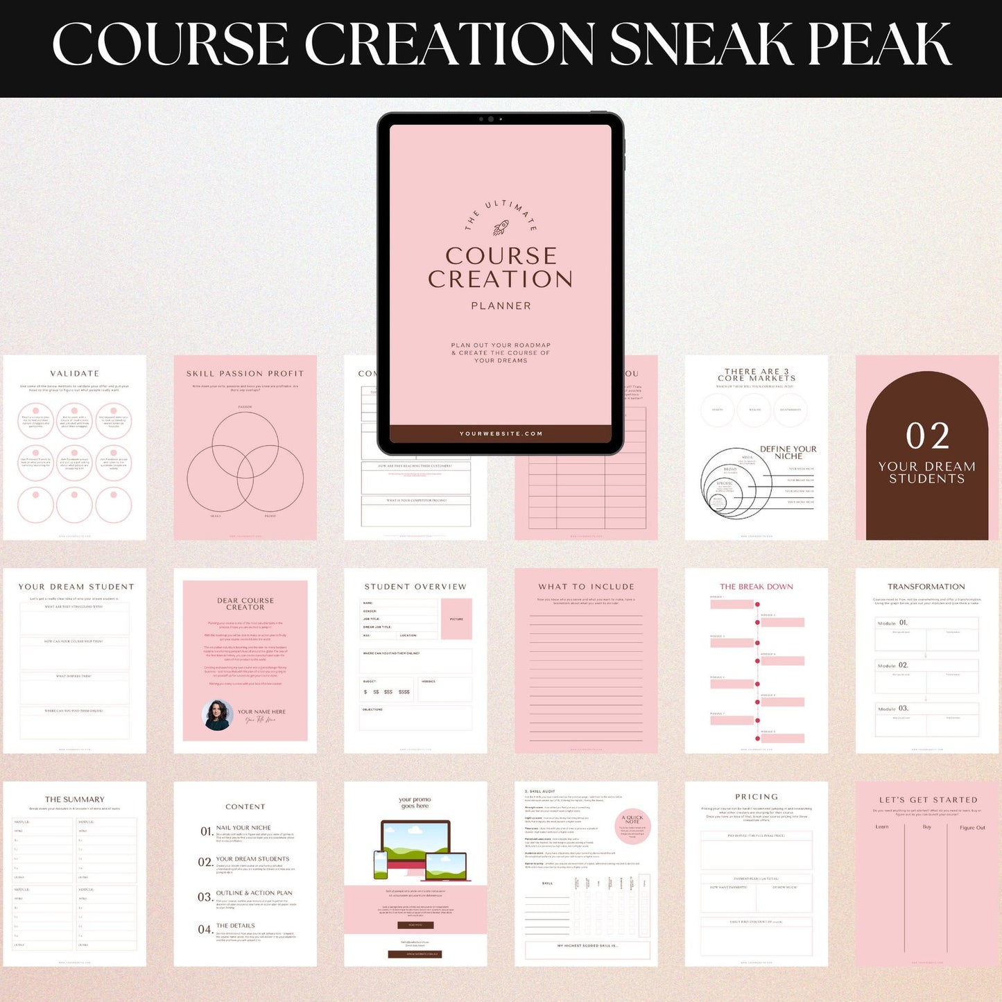 Course Creator Bundle (Pink Berry)