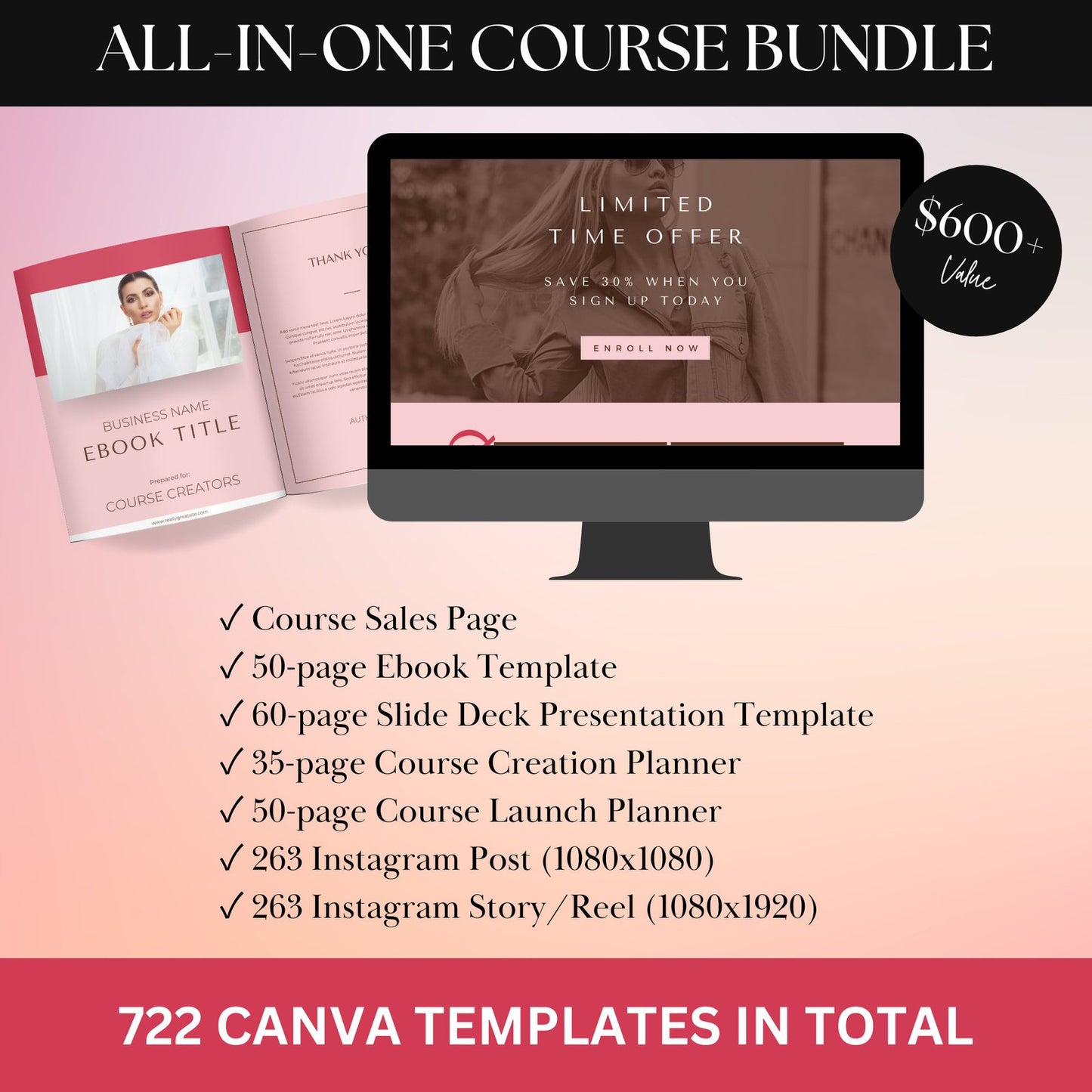 Course Creator Bundle (Pink Berry)