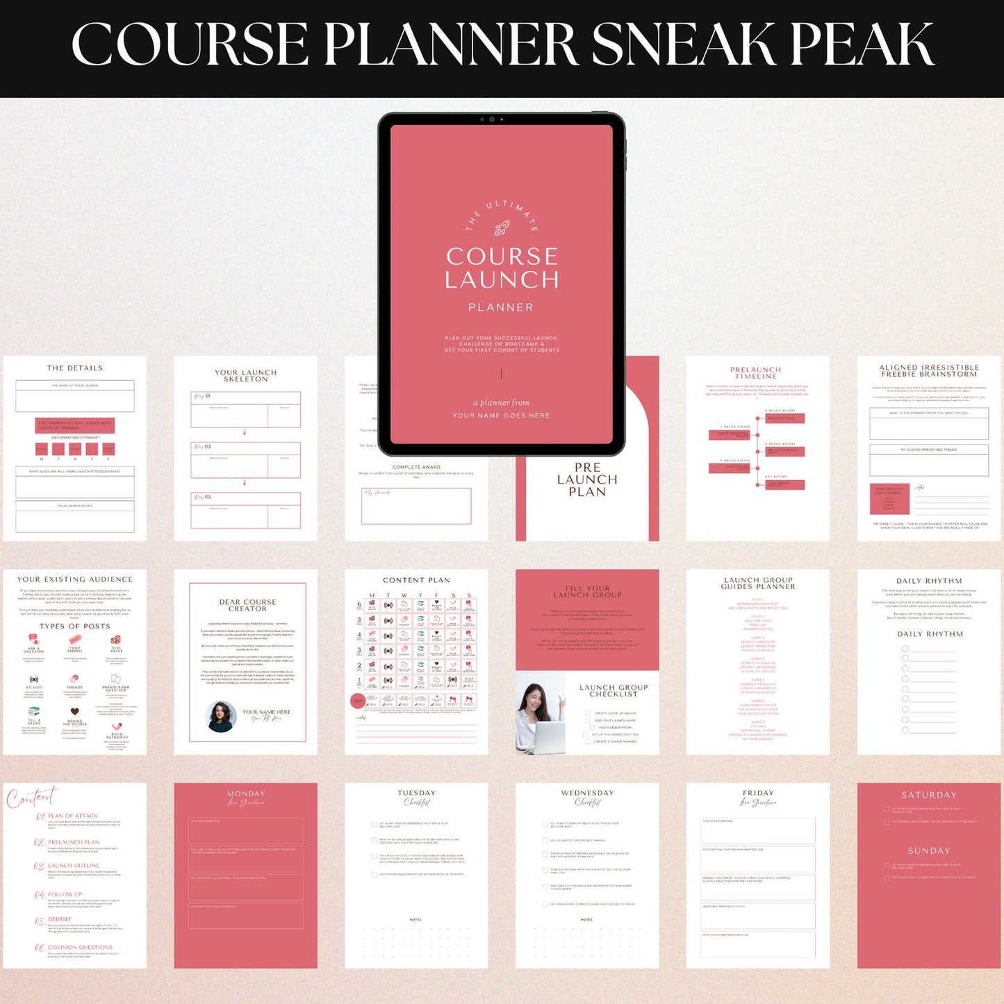 Course Creator Bundle (Pink Berry)